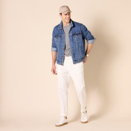 Men's White Sport Fit Pants