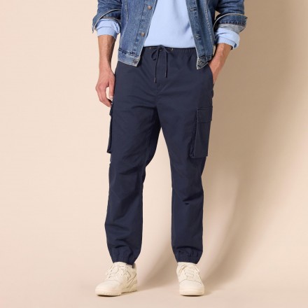 Men's waist regular fit drawstring overalls