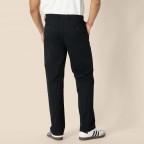 Men's Black Loose Cotton Twill Pants