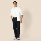 Men's Black Loose Cotton Twill Pants