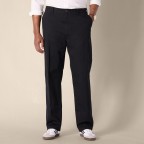 Men's Black Loose Cotton Twill Pants