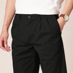 Men's classic black suit trousers