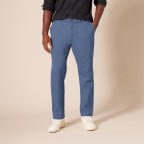 Men's Blue Casual Stretch Twill Pants