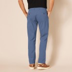 Men's Blue Casual Stretch Twill Pants